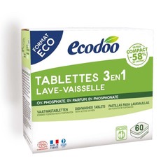 Ecodoo Vaatwas tab 3-in-1 geconcentreerd XL bio (60 st)