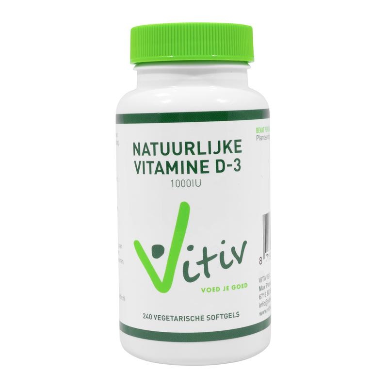 Vitiv Vitiv Vitamine D3 1000IU 25mcg vega (120 vega caps)