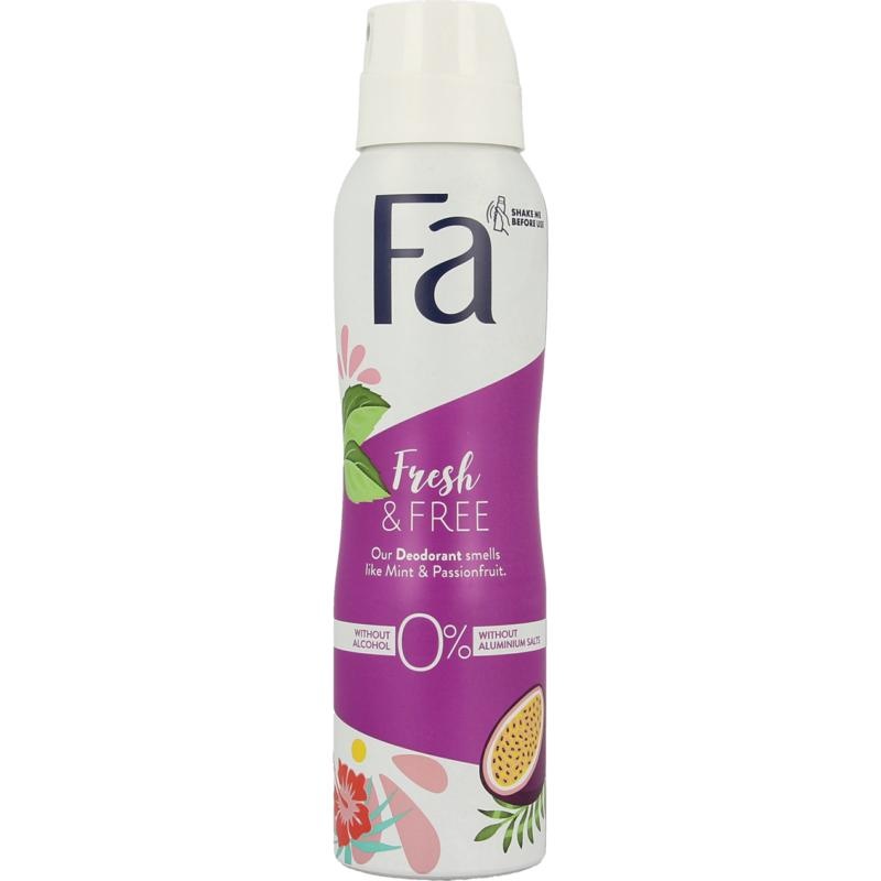 FA FA Deospray Fresh & Free Mint & Passionfruit (150 ml)