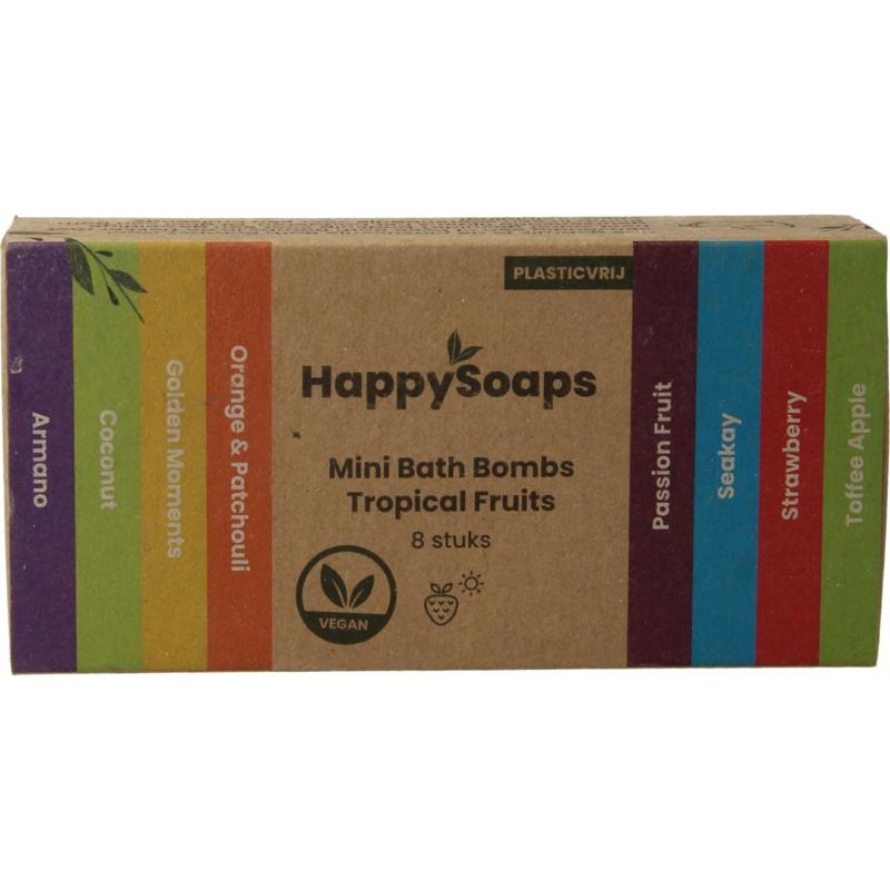 Happysoaps Happysoaps Bath bombs tropical fruits (80 gr)