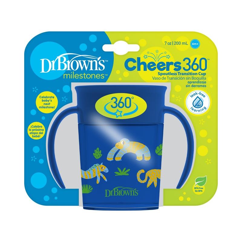 Dr Brown's Dr Brown's Cheers 360 cup blauw 200ml (1 st)