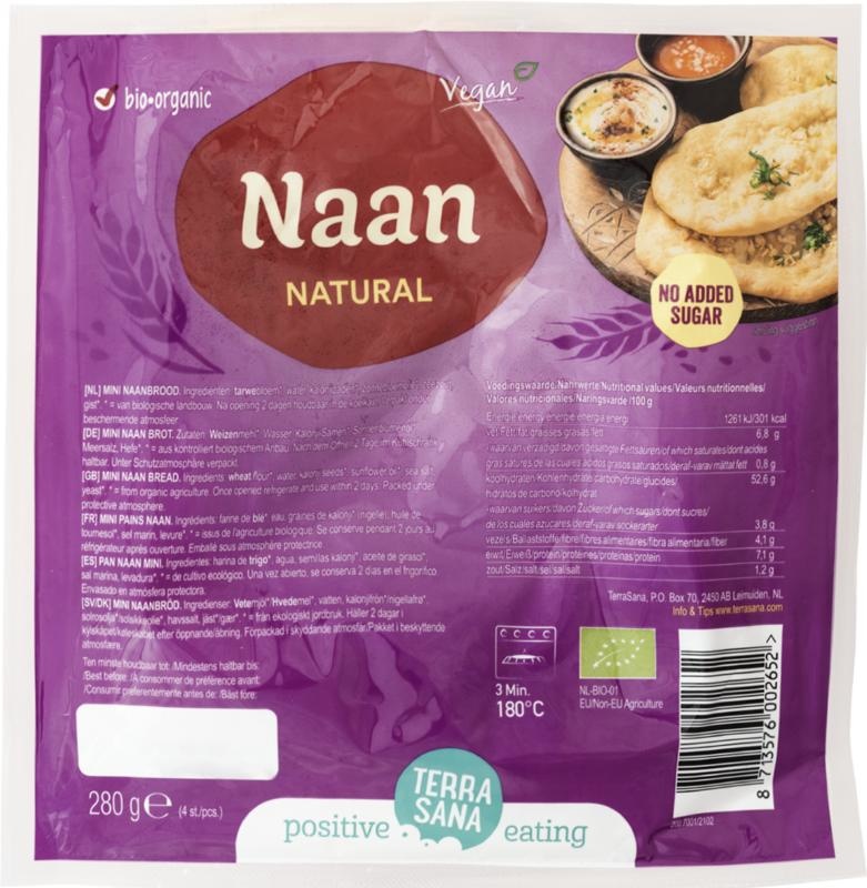 Terrasana Terrasana Naan naturel bio (280 gr)