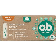 OB Organic cotton tampons super (16 st)