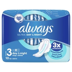 Always Maandverband ultra day & night (S3) vleugels (10 st)