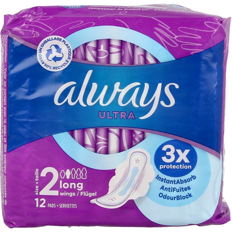 Always Always Maandverband ultra long (S2) vleugels (12 st)