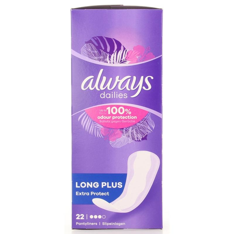 Always Always Dailies inlegkruisjes extra protect long plus (22 st)