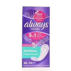 Always Dailies Inlegkruisjes fresh & protect normal (30 st)