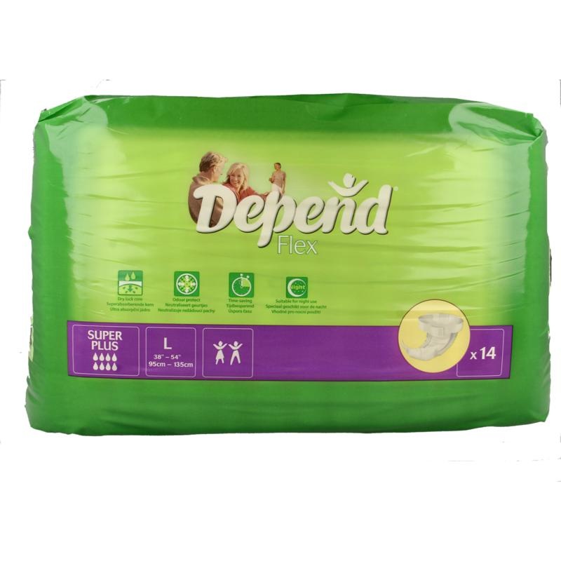 Depend Depend Flex super+ maat L (14 st)