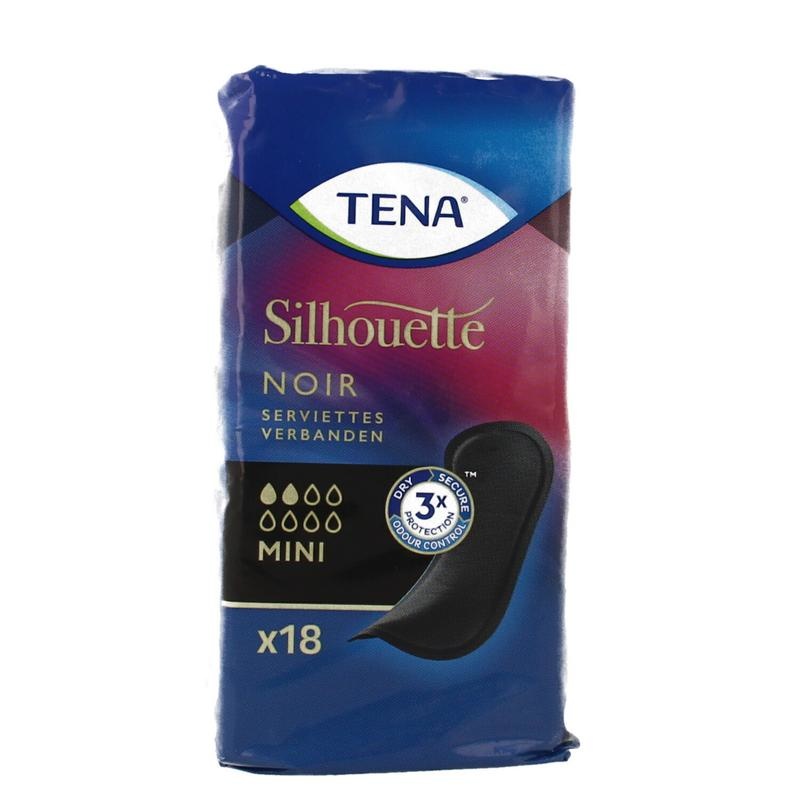 Tena Tena Silhouette noir mini pad (18 st)