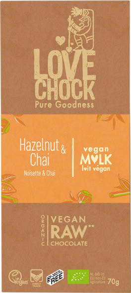 Lovechock Lovechock Mild hazelnut & chai (70 gr)