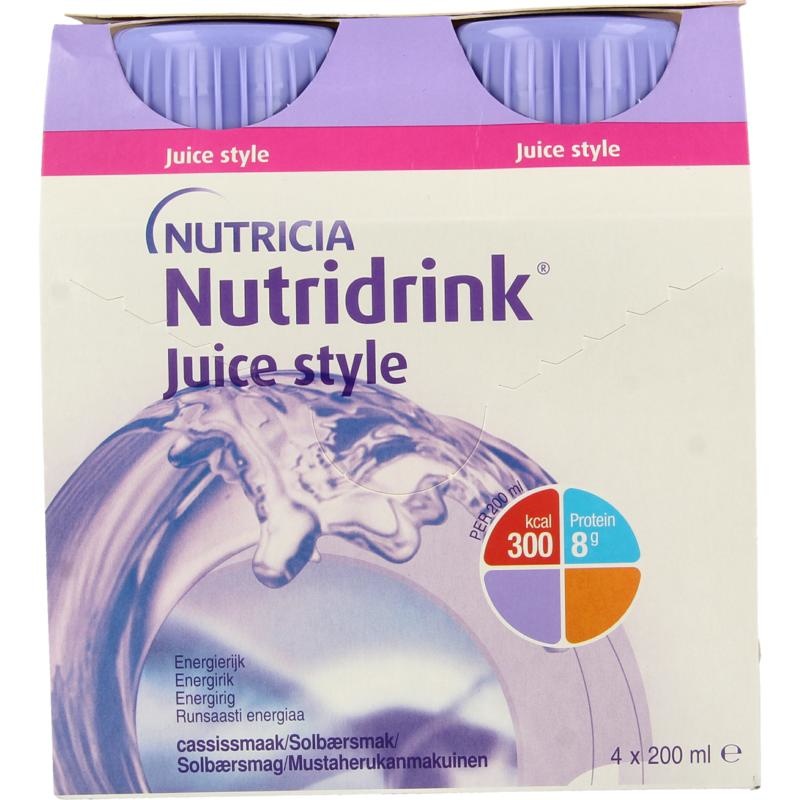 Nutridrink Nutridrink Juice style cassis (4 st)