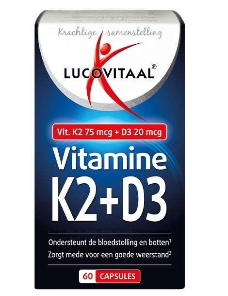 Lucovitaal Lucovitaal Vitamine K2 + D3 (60 caps)