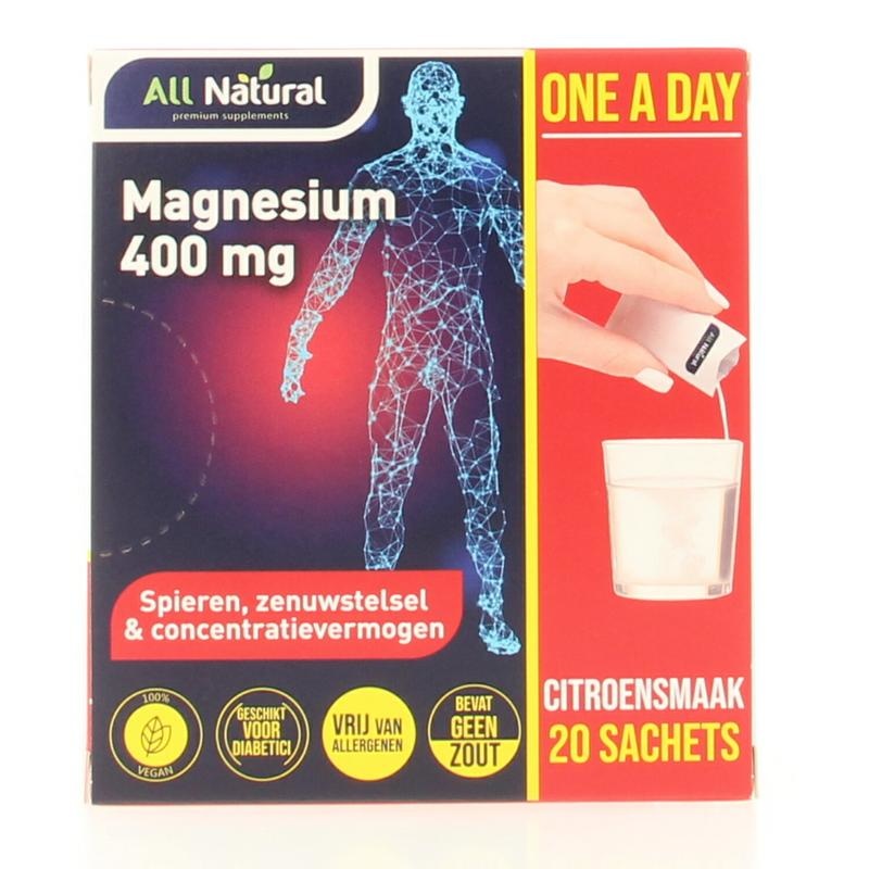 All Natural All Natural Magnesium 400mg (20 Sachets)