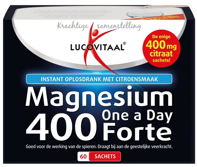 Lucovitaal Lucovitaal Magnesium citraat poeder 400mg (60 Sachets)