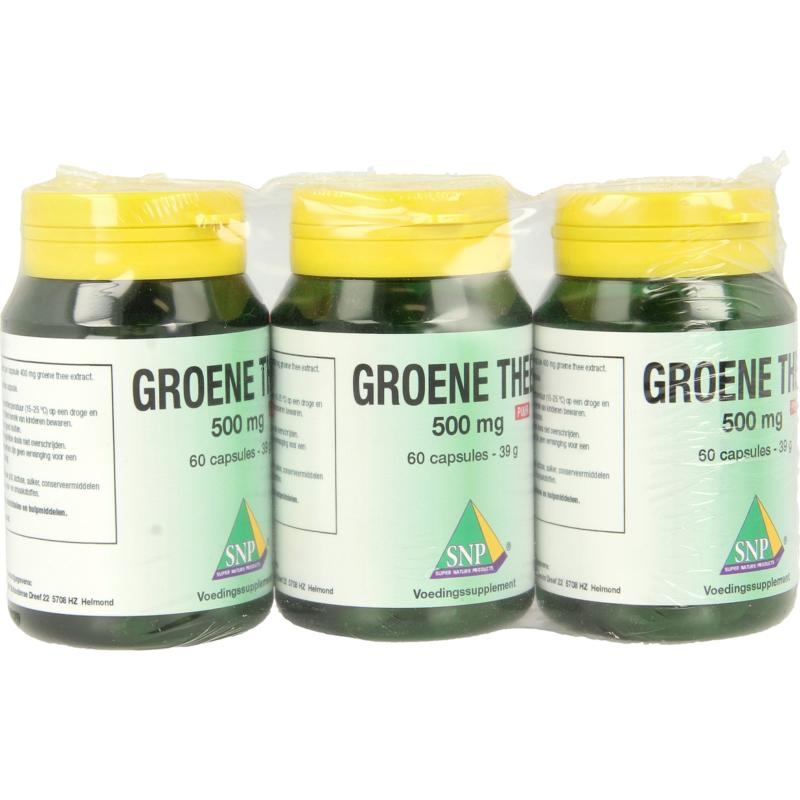 SNP Groene thee 500 mg puur aktie 2 + 1 (180 caps) SNP Groene thee 500 mg puur aktie 2 + 1 (180 caps)