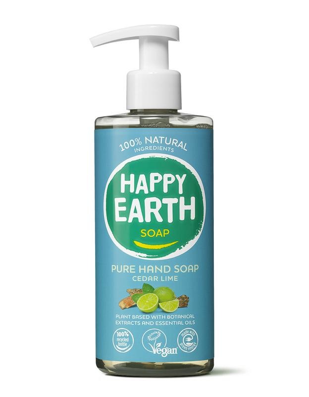 Happy Earth Happy Earth Pure hand soap cedar lime (300 ml)