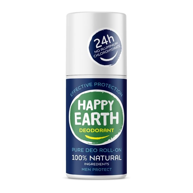 Happy Earth Happy Earth Pure deodorant roll-on men protect (75 ml)