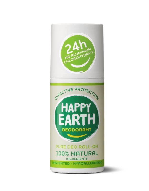 Happy Earth Happy Earth Pure deodorant roll-on unscented (75 ml)