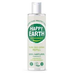 Happy Earth Pure deodorant spray unscented refill (300 ml)