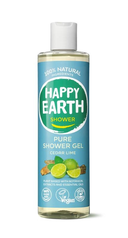 Happy Earth Happy Earth Pure showergel cedar lime (300 ml)