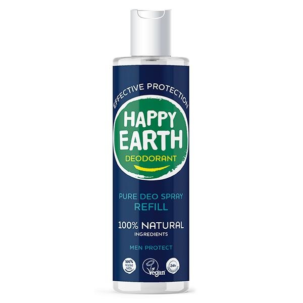 Happy Earth Happy Earth Pure deodorant spray men protect refill (300 ml)