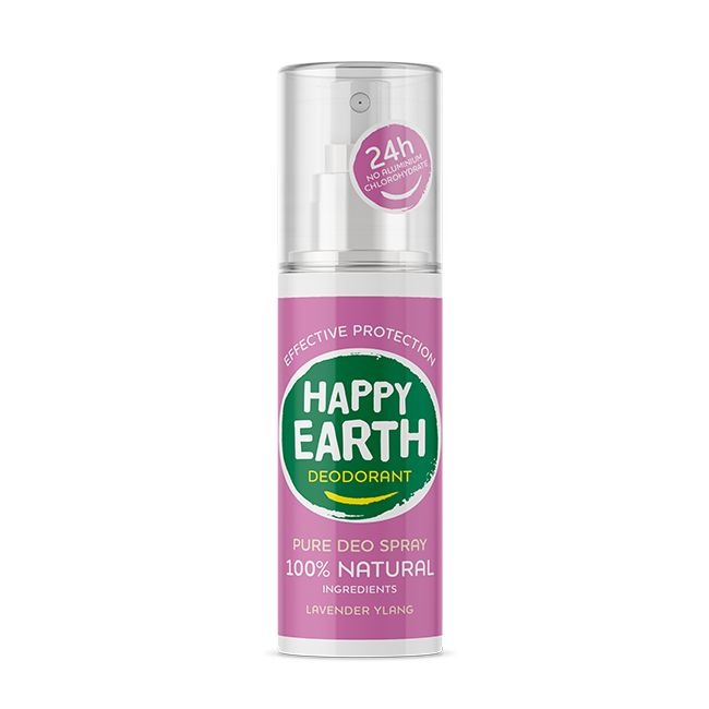 Happy Earth Happy Earth Pure deodorant spray lavender ylang (100 ml)