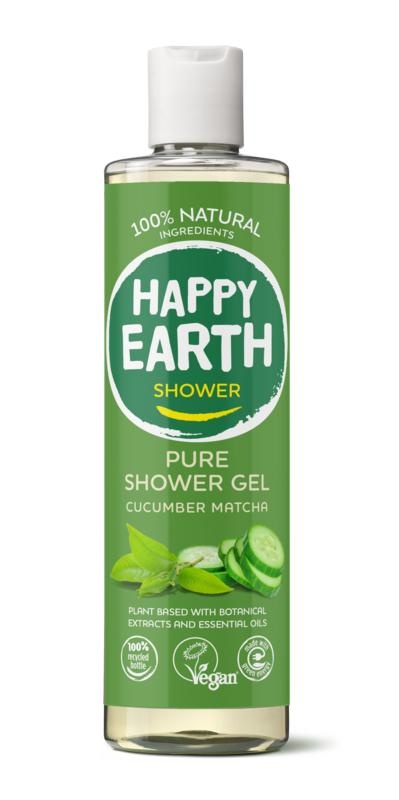 Happy Earth Happy Earth Pure showergel cucumber matcha (300 ml)