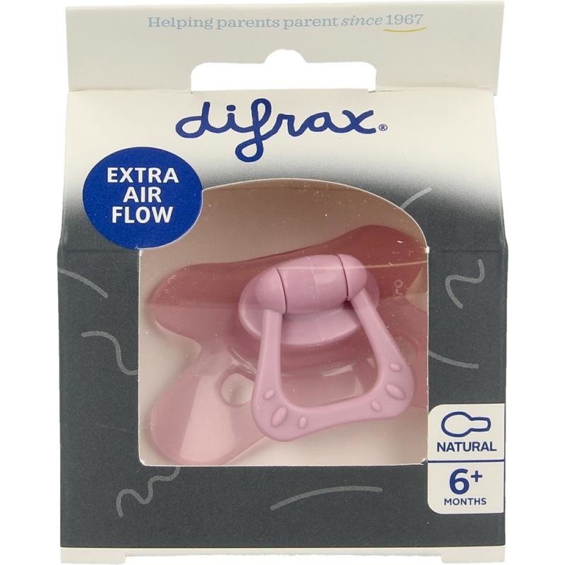 Difrax Difrax Fopspeen natural 6+ maanden rose (1 st)