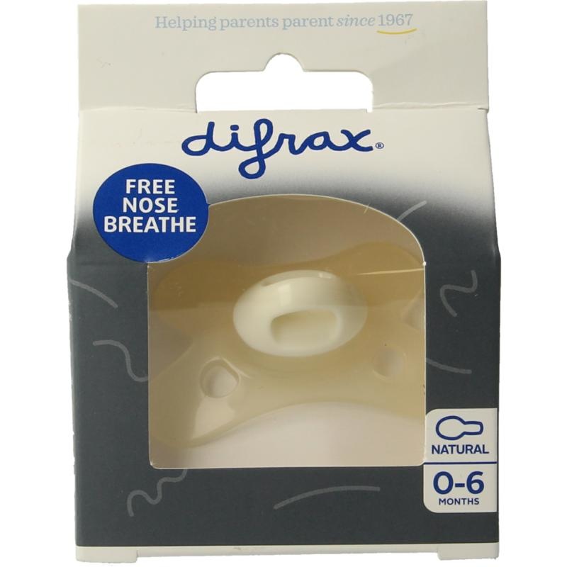 Difrax Difrax Fopspeen natural 6+ maanden vanilla (1 st)