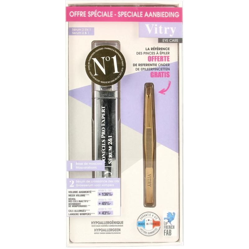 Vitry Vitry Duo toni cils pro expert met pincet (1 Set)