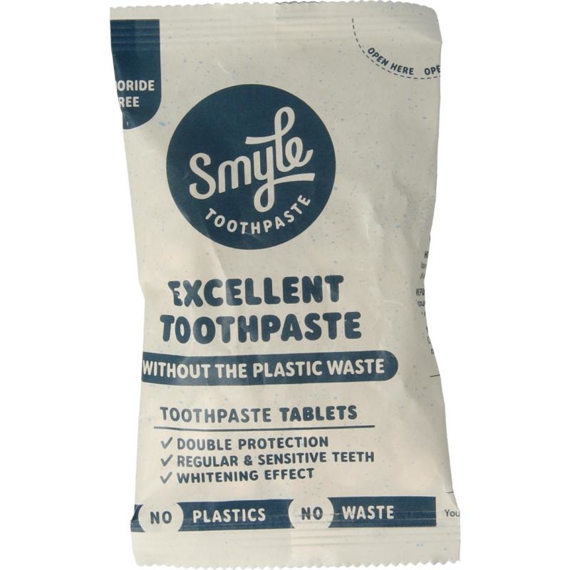 Smyle Smyle Tandpasta tab zonder fluoride navul (65 st)