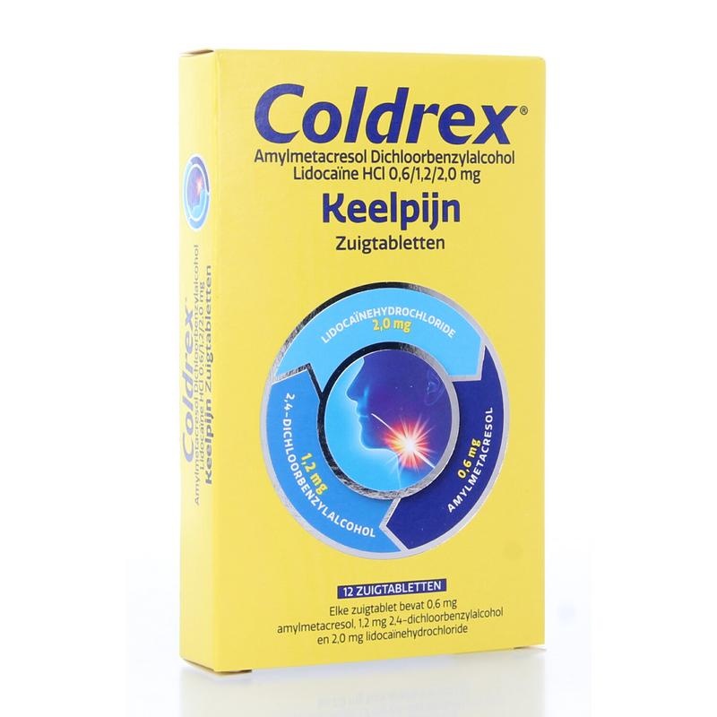 Coldrex Coldrex Keeltablet zuigtablet (12 Zuigtab)