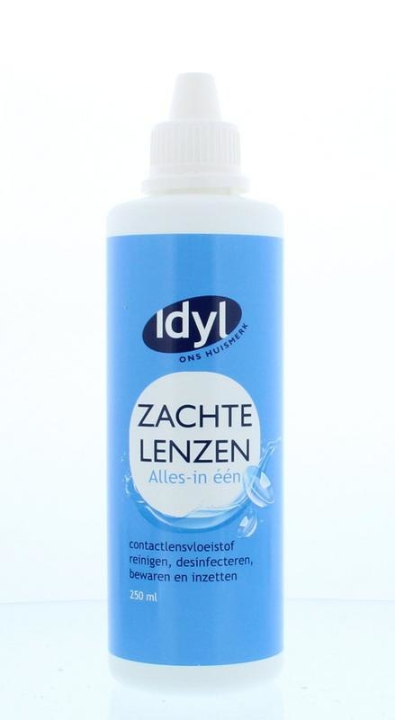 Idyl Idyl Contactlensvloeistof alles in een zachte lenzen (250 ml)