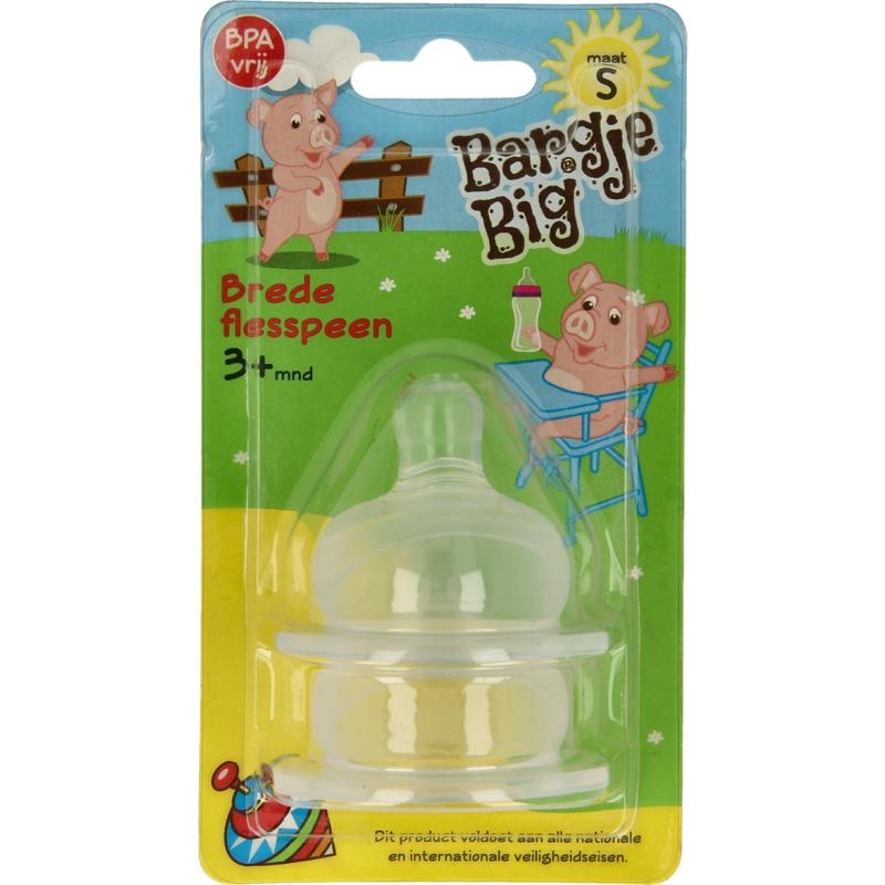 Bargje Big Bargje Big Silicone speen brede fles maat S (2 st)