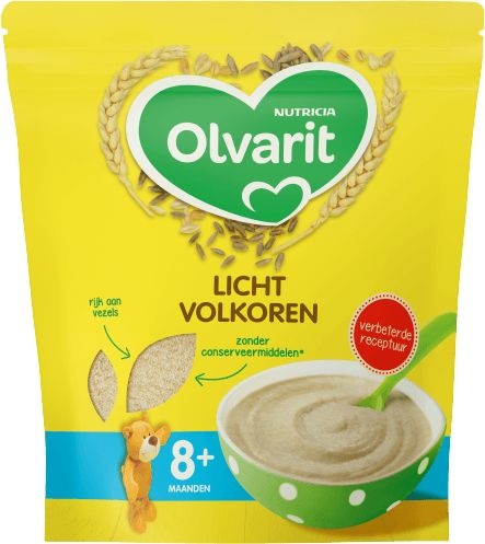 Olvarit Olvarit Ontbijtpap licht volkoren 8+ maanden (200 gr)