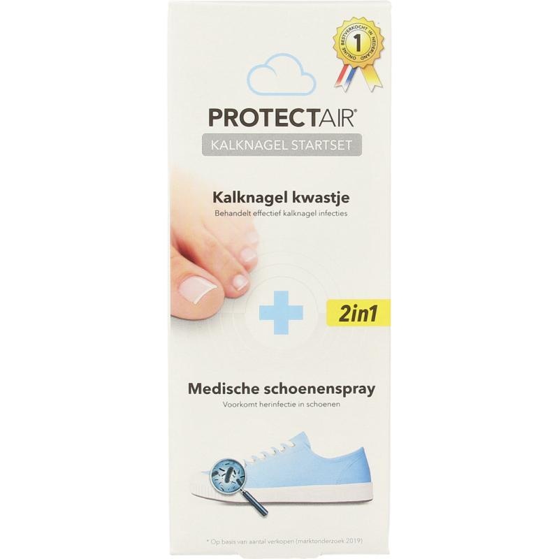 Protectair Protectair Kalknagel startset kalknagelkwastje en schoenspray (100 ml)