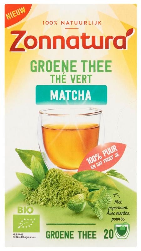 Zonnatura Groene Thee Matcha Pepermunt bio (36 gr) Zonnatura Groene Thee Matcha Pepermunt bio (36 gr)