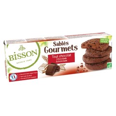 Bisson Chocolade koekjes sables gourmet bio (150 gr)