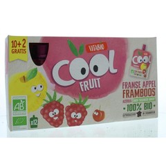 Vitabio Coolfruit appel framboos banaan acerola 90g bio (12 st)