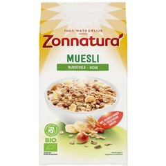 Zonnatura Muesli rijk gevuld bio (500 gr)