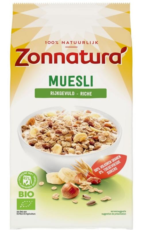 Zonnatura Zonnatura Muesli rijk gevuld bio (500 gr)