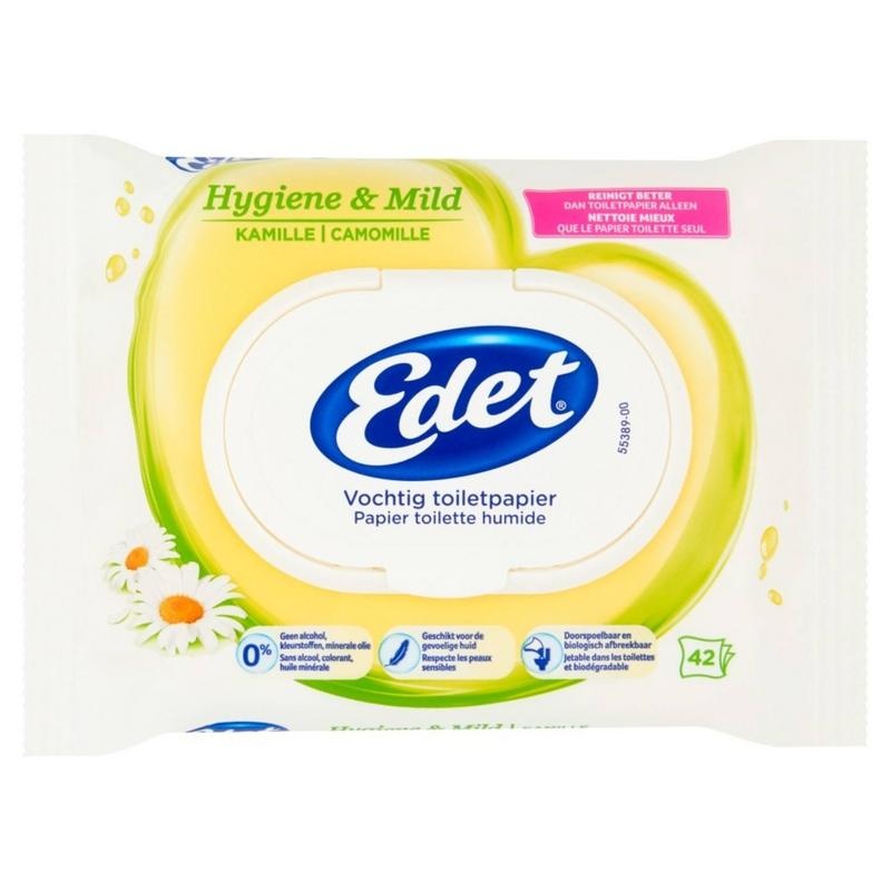 Edet Vochtig toiletpapier kamille (42 st) Edet Vochtig toiletpapier kamille (42 st)