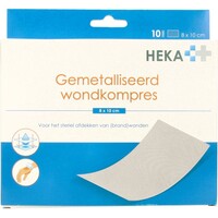 Heka Klein Heka Klein Wondkompres gemetalliseerd 8 x 10 cm steriel (10 st)