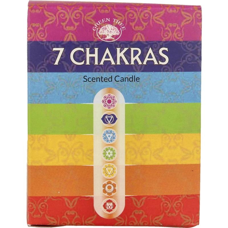 Green Tree Green Tree Geurkaars 7 chakra (210 gr)