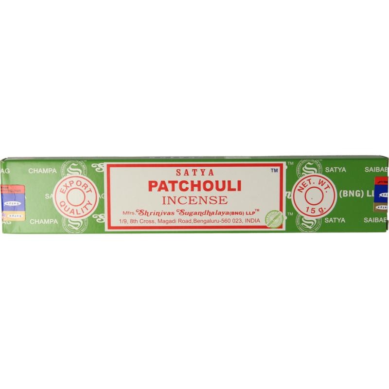 3x Satya - Nag Champa - Patchouli Incense - wierook stokjes - 3 doosjes van 15 gram