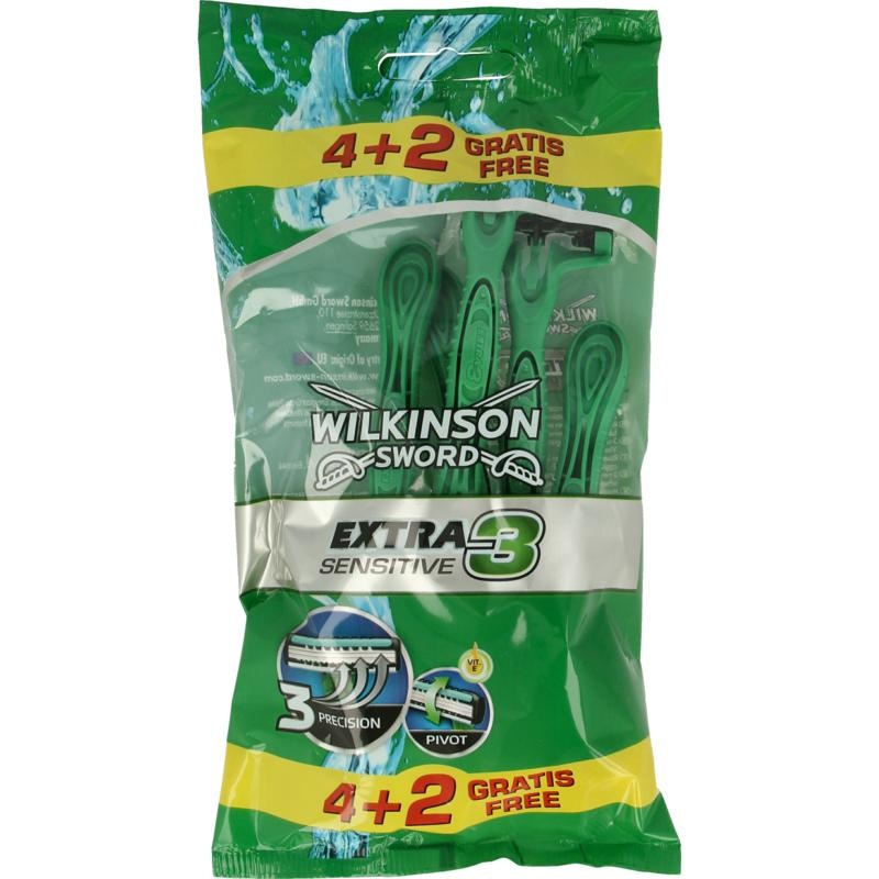 Wilkinson Wilkinson Xtreme III sensitive wegwerp 4 + 2 (6 st)