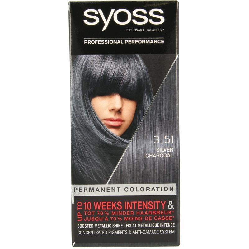 Syoss Syoss Color baseline 3.51 silver charcoal haarverf (1 Set)