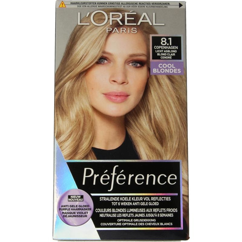 Loreal Loreal Preference 8.1 copenahague licht asblond (1 Set)