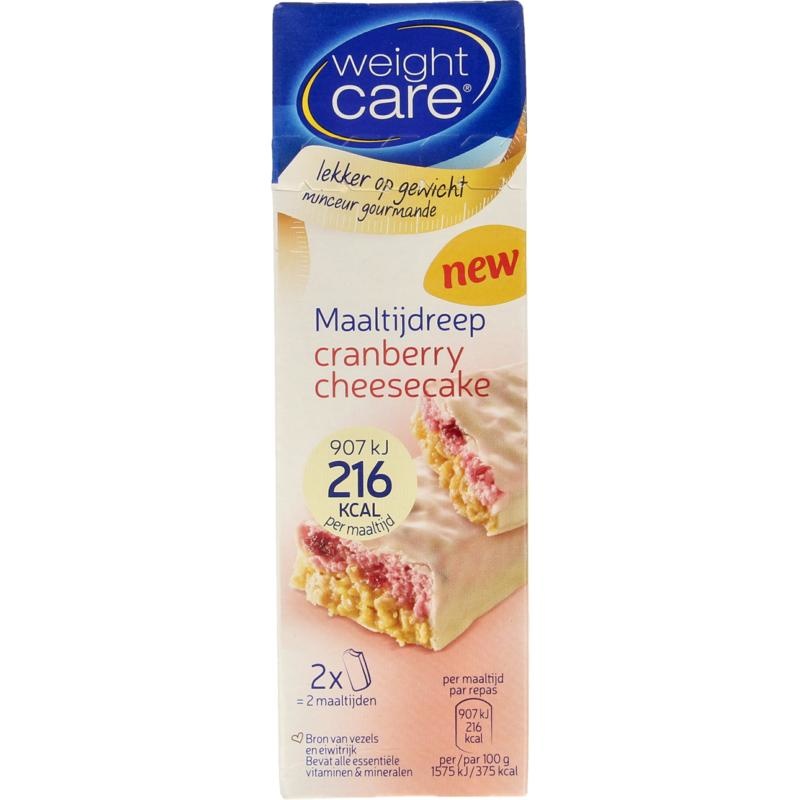 Weight Care Weight Care Maaltijdreep cranberry cheesecake (2 st)