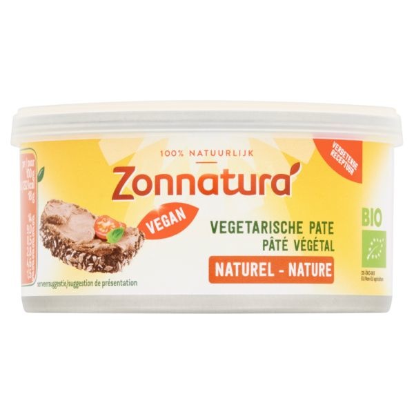 Zonnatura Zonnatura Vegetarische pate naturel bio (125 gr)